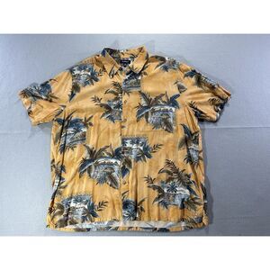 Pre-Owned Mens Croft & Barrow Short Sleeve Shirt SZ XL Hawaiian Island Vibe